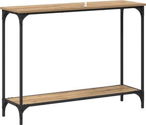 vidaXL Τραπέζι κονσόλας με ράφι artisan δρυς 101 x 30.5 x 75 εκ