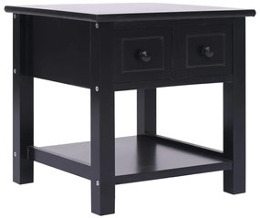 vidaXL Τραπέζι Βοηθητικό Μαύρο 40 x 40 x 40 εκ. από Ξύλο Παυλώνιας