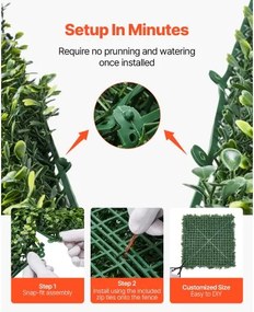 VEVOR Artificial Grass Wall Panels 40 x 120 in Milan Grass Greenery for Decor