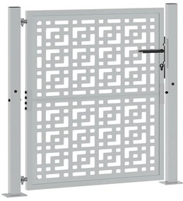 vidaXL Πύλη κήπου 105x105 cm Σταυρός σχεδιασμού από διαβρωμένο χάλυβα
