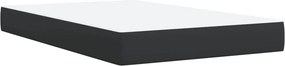 vidaXL Κρεβάτι Boxspring με Στρώμα Μαύρο 120 x 200 εκ. Συνθετικό Δέρμα