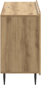 vidaXL Πλαϊνό γραφείο με συρτάρι Artisan Δρυς 89 x 34,5 x 62 εκ.