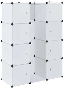 vidaXL Ντουλάπα Σπονδυλωτή 9 Τμήματα Άσπρη 109x36,5x143 εκ.