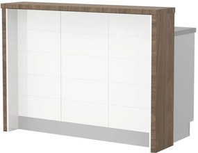 Πάγκος νησίδας Hudson-Μήκος: 135 εκ.-Λευκό-Carini Wallnut