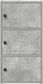 vidaXL Βιβλιοθήκη Γκρι Σκυροδέματος 40x24x77 εκ. Επεξεργ. Ξύλο