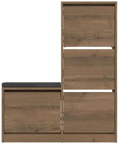 Παπουτσοθήκη Dude 779HMS4117 105x26x118,5cm Light Brown Μοριοσανίδα, Μελαμίνη