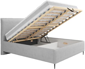 Επενδυμένο κρεβάτι Puretta-Ekrou-180 x 200