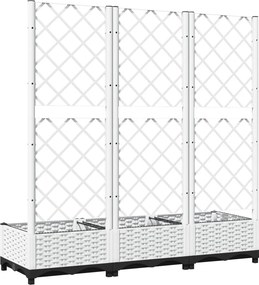 vidaXL Γλάστρα Κήπου Λευκό 120 x 40 x 121,5 cm