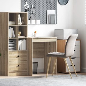 vidaXL Γραφείο Υπολογιστή Sonoma oak Μοριοσανίδα 60 x 50 x 76 εκ
