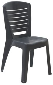 Megapap Καρέκλα Πολυπροπυλενίου Tabia Ανθρακί 47x49x86εκ.