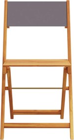 vidaXL Σετ Επίπλων Bistro 3 τεμ. Ανθρακί Ύφασμα/Μασίφ Πεύκου