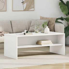 vidaXL Τραπεζάκι σαλονιού Λευκό 100 x 50 x 40 cm Επεξεργασμένο ξύλο