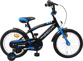 BMX Fun 16 Inch 28 cm Boys Coaster Brake Black/Blue