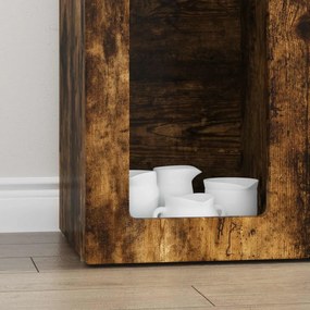 vidaXL Πλαϊνό γραφείο ELST Καπνιστό Δρύς 59 x 35 x 100,5 εκ