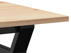 vidaXL Τραπεζάκι Σαλονιού Πλαίσιο Υ 80x50x40εκ Μασίφ Πεύκο/Ατσάλι