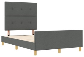vidaXL Κρεβάτι Σκελετός Σκούρο Γκρι 120x200 εκ. Ύφασμα