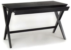 Τραπέζι γραφείου Oakland 170, Με συρτάρια, Αριθμός συρταριών: 1, 75x120x60cm, 26 kg, Μαύρο, Ξύλο: Καουτσούκ | Epipla1.gr