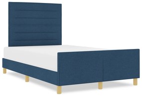 vidaXL Κρεβάτι από ύφασμα  Μπλε 140x200 εκ.