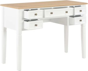 vidaXL Γραφείο Λευκό 109,5 x 45 x 77,5 εκ. Ξύλινο