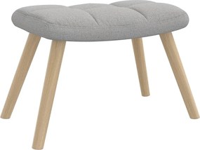 vidaXL Κουνιστή καρέκλα με υποπόδιο Cloud Grey Fabric