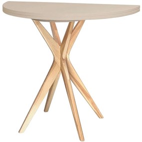 Τραπέζι Επεκτεινόμενο Jubi JUBITLEXHR4 Φ100x75cm Natural-Beige Mdf, Wood