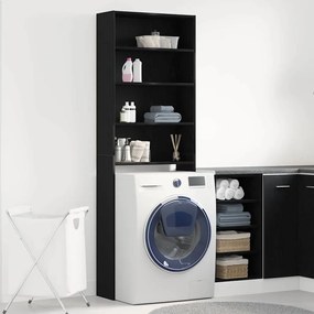vidaXL Ντουλάπι πλυντηρίου Μαύρη Οξυά 64 x 24 x 190 εκ