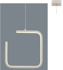 Φωτιστικό Οροφής Led V27LEDP22WH 8W 3000K 780lm 22X11XH129 White Aca Decor Metal