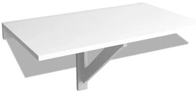 Τραπέζι Τοίχου Πτυσσόμενο Λευκό 100 x 60εκ. - Λευκό