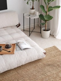 2-Seat Sofa-Bed Fold Kadife 2 - White White