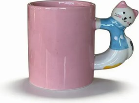 Stewehome Κούπα με λαβή γάτας 3D Λευκό