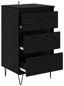 vidaXL Πλαϊνό γραφείο με συρτάρι Μαύρη Οξυά 40 x 35 x 70 εκ.