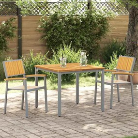 vidaXL Καρέκλα Κήπου 2 pcs Καφέ 56 x 57 x 87εκ. Μασίφ ξύλο ακακίας