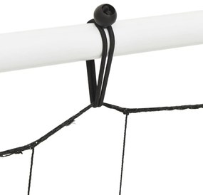 vidaXL Δίχτυ Τέρματος Ποδοσφ. Λευκό&amp;Μαύρο 184x61x123εκ Ατσάλι&amp;PE