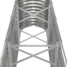 Ζαρντινιέρα Ασημί 332x40x68 εκ. Ατσάλι με Ηλεκτρ. Βαφή Πούδρας 318912