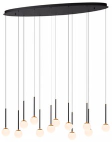 Φωτιστικό Κρεμαστό Lucide 24404-70-30 CALINA Μαύρο Ματ (Black Mat) 2700 K
