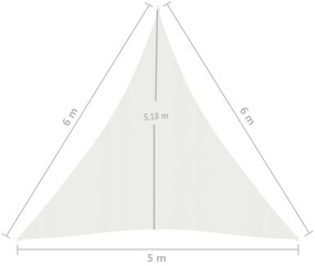 Πανί Σκίασης Λευκό 5 x 6 x 6 μ. από HDPE 160 γρ./μ² - Λευκό