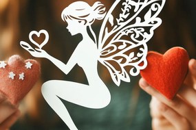 Σετ των 2 Intra απο ξύλο plywood 3mm-4mm πάχος – Paper Cut Valentine Fairy Δίασταση 20x20 cm INTRAFABR-112806570