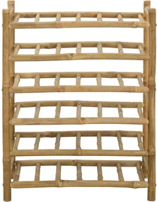 vidaXL Ράφι Κρασιού Φυσικό 57 x 29,5 x 72 εκ. Μπαμπού