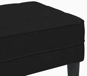 vidaXL παγκάκι Μαύρο 113 x 57 x 39 εκ. ύφασμα