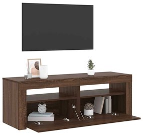 vidaXL Έπιπλο Τηλεόρασης με LED Καφέ Δρυς 120x35x40 εκ.