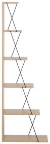 Βιβλιοθήκη mini Tars  sonoma-μαύρο 50x22x150εκ 50x22x150 εκ.