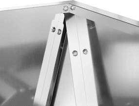 vidaXL Γλάστρα Ασημί 50 x 50 x 75 cm Επικαλυμμένος Χάλυβας