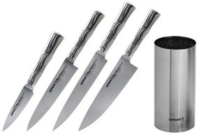 Μαχαίρια Bamboo SBA-05 Με Βάση (Σετ 4τμχ) Inox Samura Ceramic,Plastic