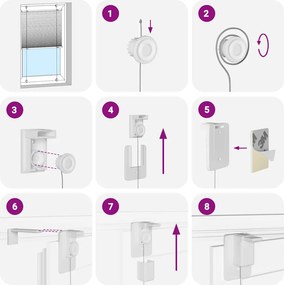 vidaXL Πλισέ περσίδα Λευκό 90x200 cm Πλάτος υφάσματος 89,4 cm