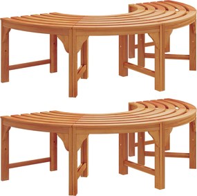 vidaXL Παγκάκι Δέντρου 2 pcs Φυσικό 160 x 80 x 45cm