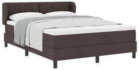 vidaXL Ελαστικός Στρώμα  με Στρώμα Σκούρο Καφέ 140x200 εκ. Υφάσματος