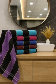Stewehome Σετ πετσέτες προσώπου 6 τεμαχίων με πολύχρωμο απλό σχέδιο Πολύχρωμο 50x90 cm