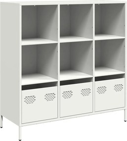 vidaXL Ντουλάπι Λευκό 101,5x39x103,5 εκ. από Χάλυβα