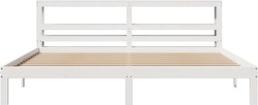 vidaXL Σκελετός Κρεβατιού με Κεφαλάρι Χωρίς Στρώμα Λευκό 200x200 εκ.
