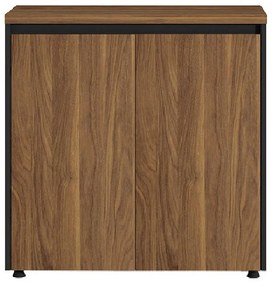 Low cabinet Oscar in walnut-anthracite color 80x40x80cm 80x40x80 εκ.